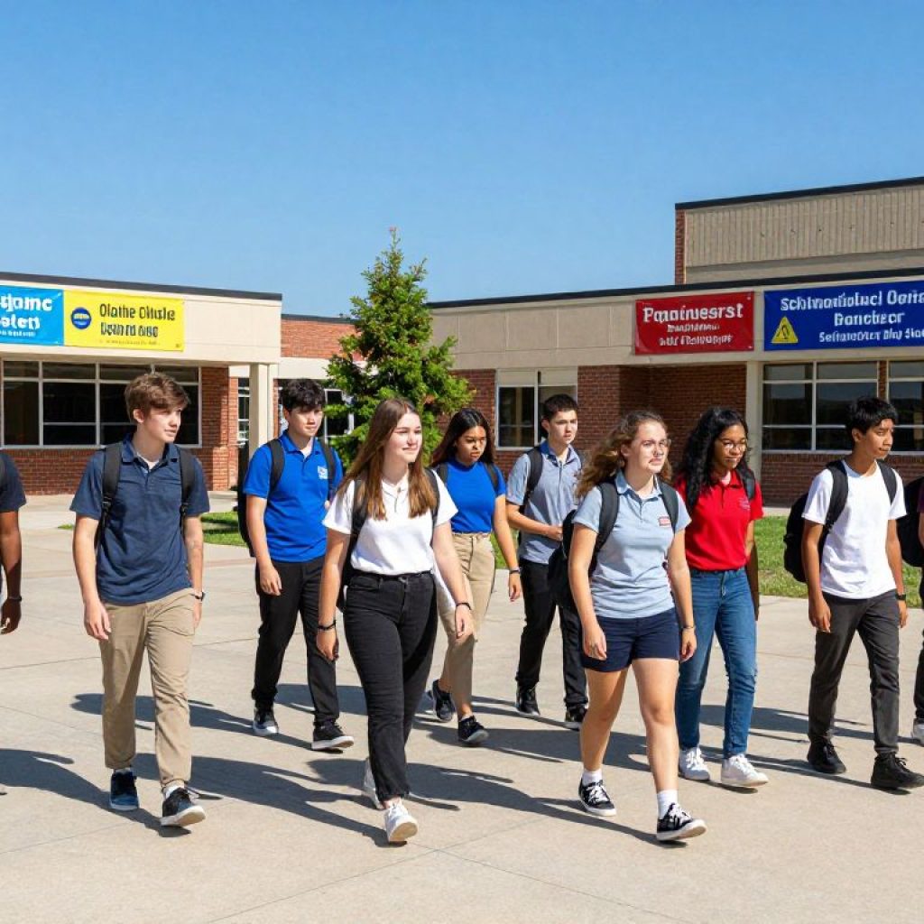 Students in an Olathe school promoting safety and inclusivity.