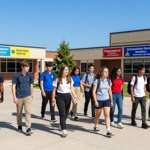 Students in an Olathe school promoting safety and inclusivity.
