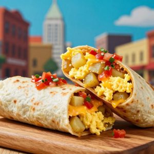 Delicious breakfast burrito from Scott's Kitchen in Kansas City