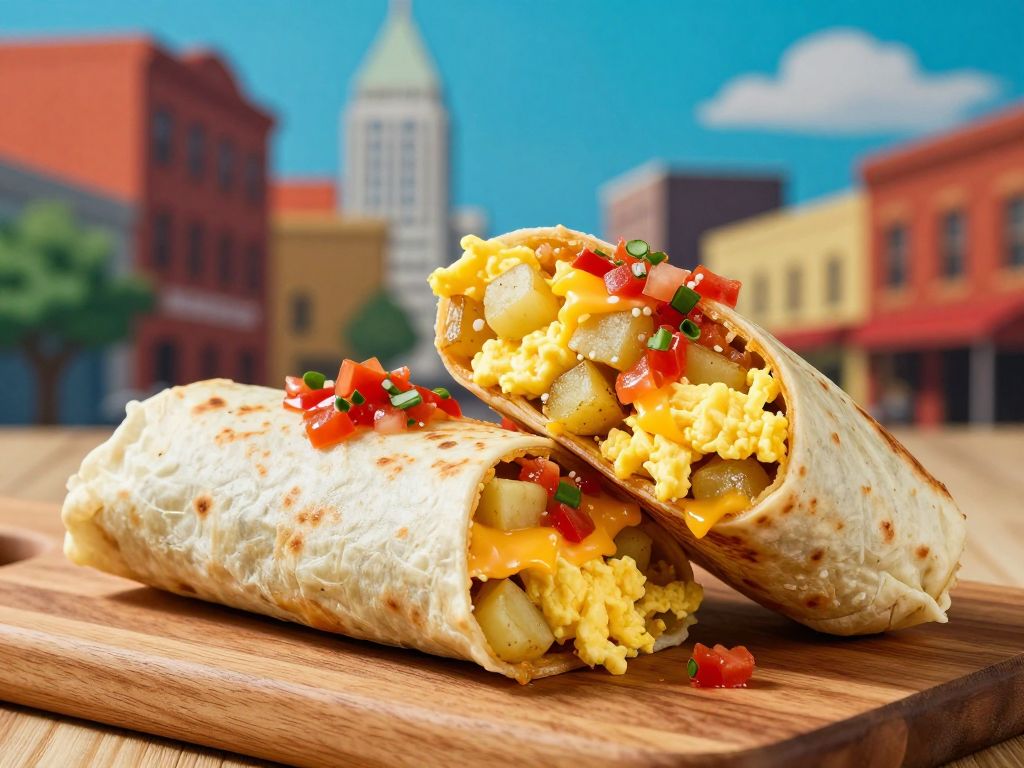 Delicious breakfast burrito from Scott's Kitchen in Kansas City