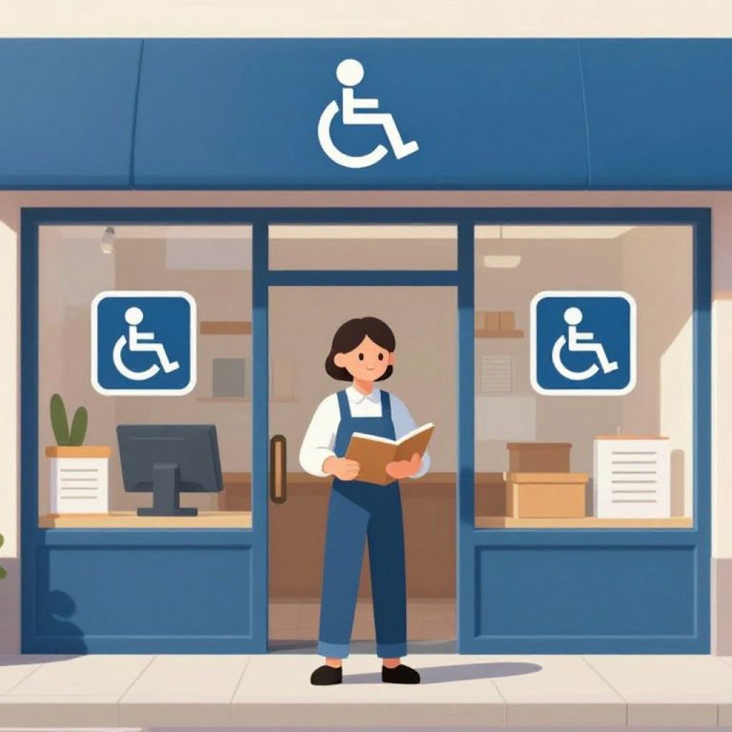 Small business owner advocating for accessibility rights