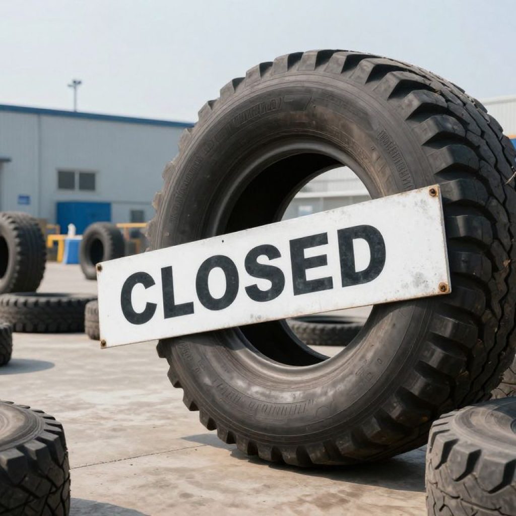 Closure of a tire distribution facility representing economic change