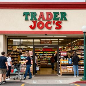 Exterior view of the new Trader Joe's in Merriam, Kansas