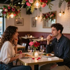 Couples enjoying a romantic dining experience in Kansas City.