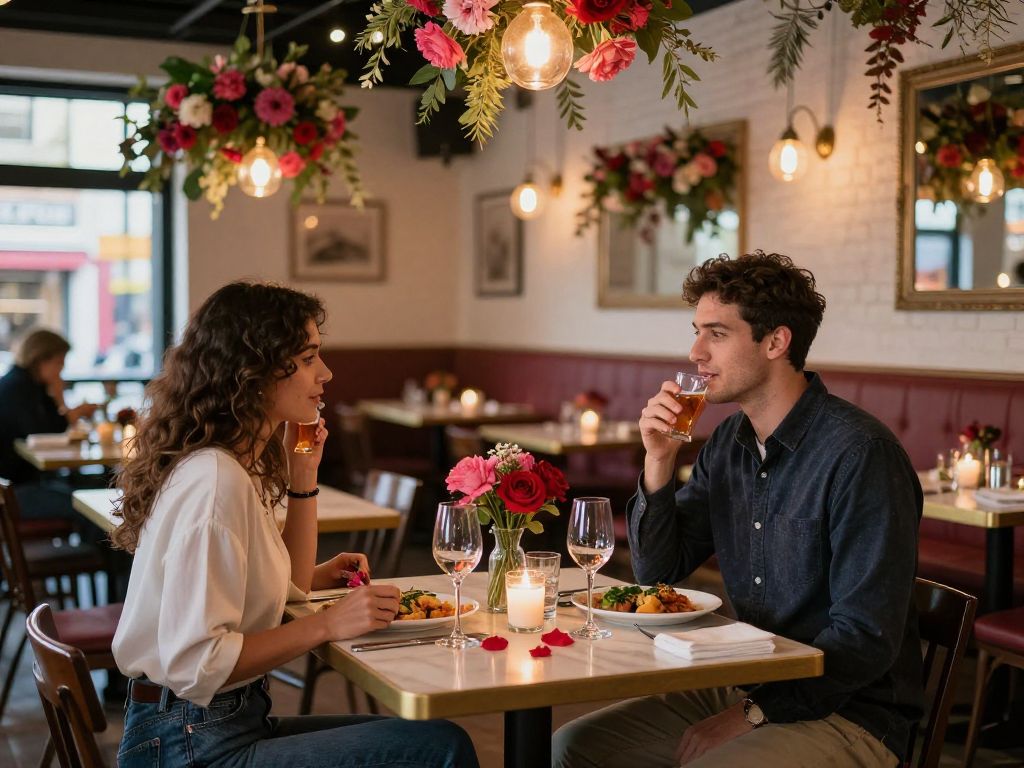 Couples enjoying a romantic dining experience in Kansas City.
