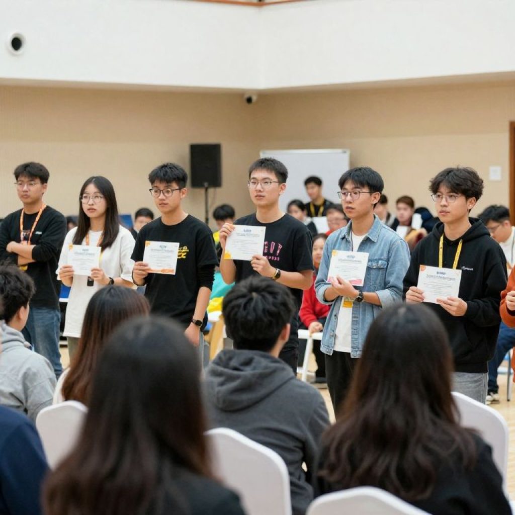 A group of young leaders at a community celebration event